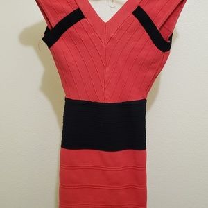Red and black dress